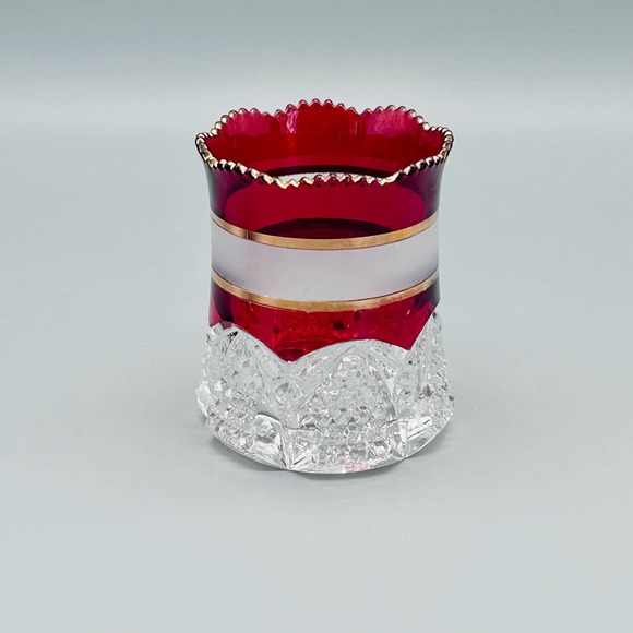 EAPG Duncan Miller Button Arches Ruby Flash Spoon Holder - Picture 3 of 5